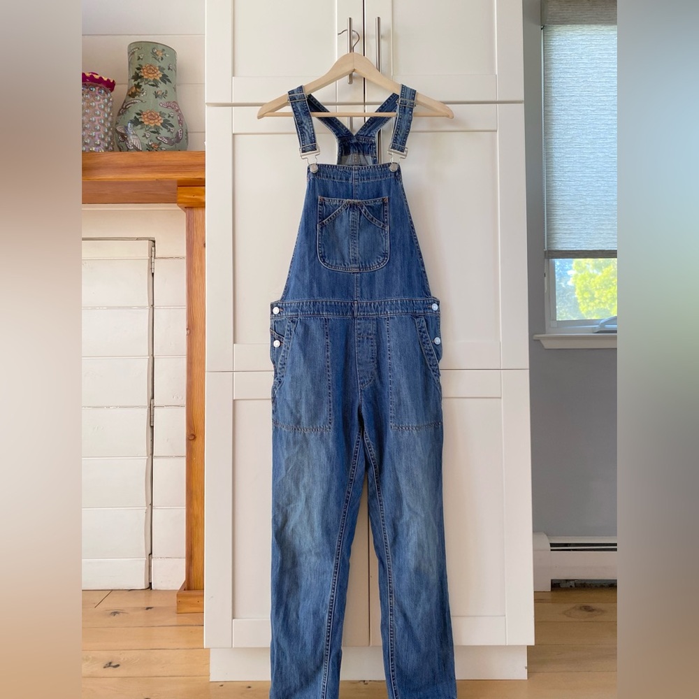 GAP Blue Denim Overalls Jumpsuit